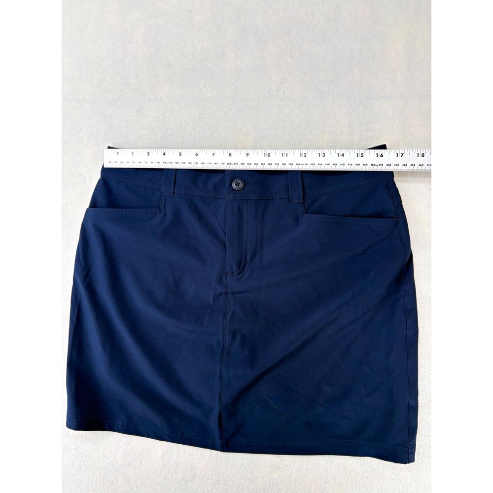 Eddie Bauer Blue Athletic Golf Skirt Short Pockets Button Women's Size 8